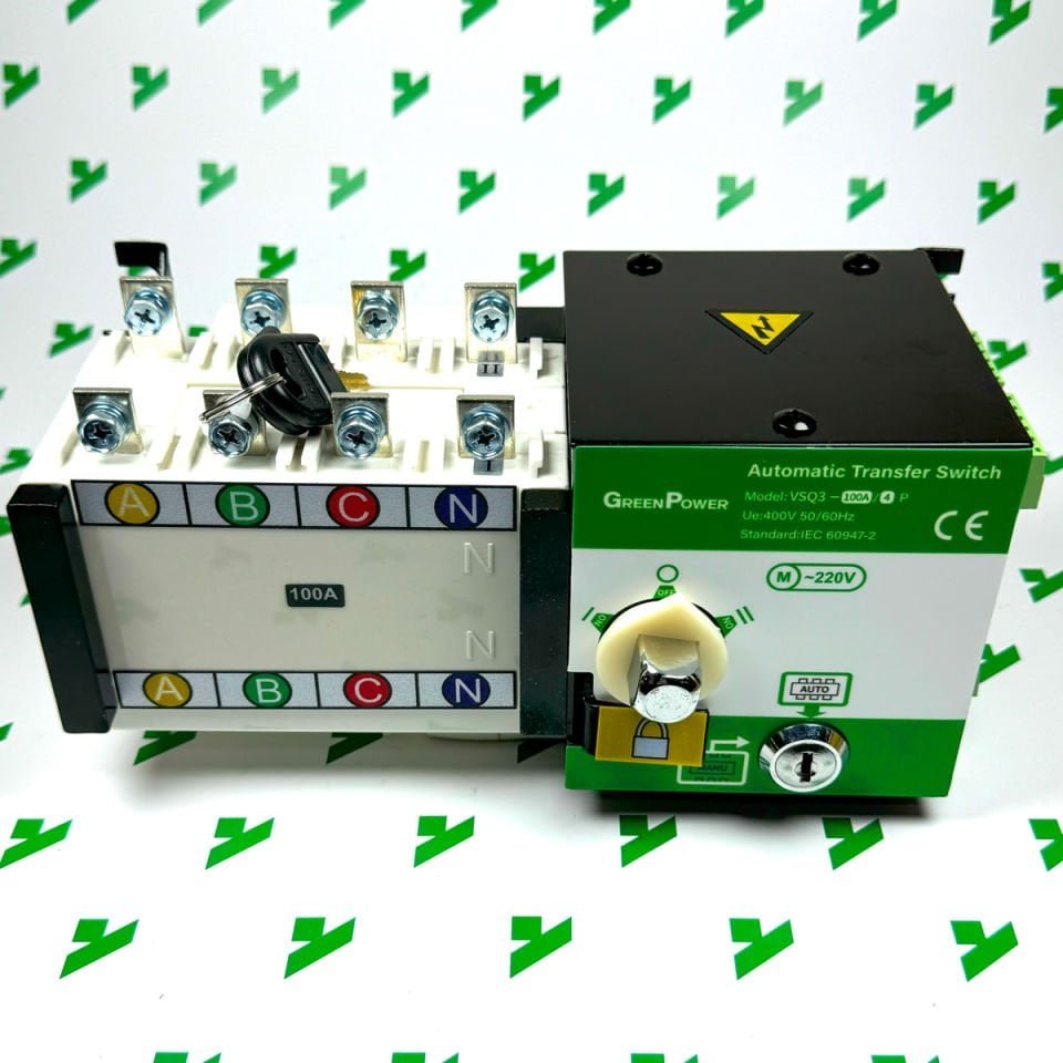 100A ATS GREEN POWER 4 KUTUP AUTOMATIC TRANSFER SWITCH
