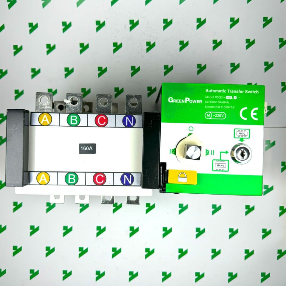 160A ATS GREEN POWER 4 KUTUP AUTOMATIC TRANSFER SWITCH