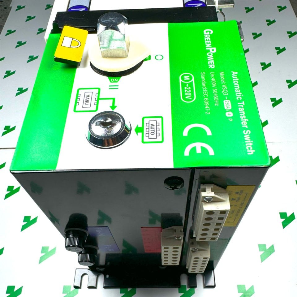 250A ATS GREEN POWER 4 KUTUP AUTOMATIC TRANSFER SWITCH