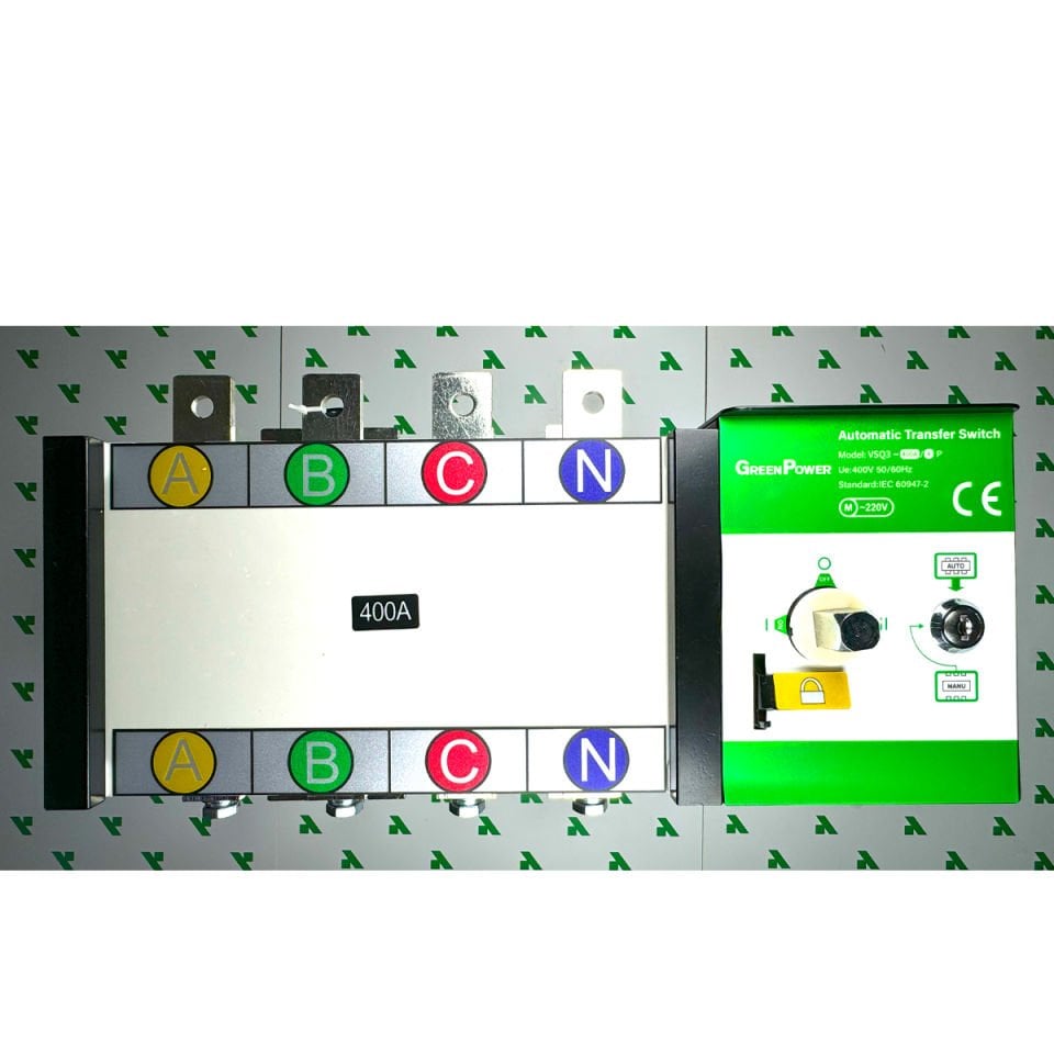 400A ATS GREEN POWER 4 KUTUP AUTOMATIC TRANSFER SWITCH