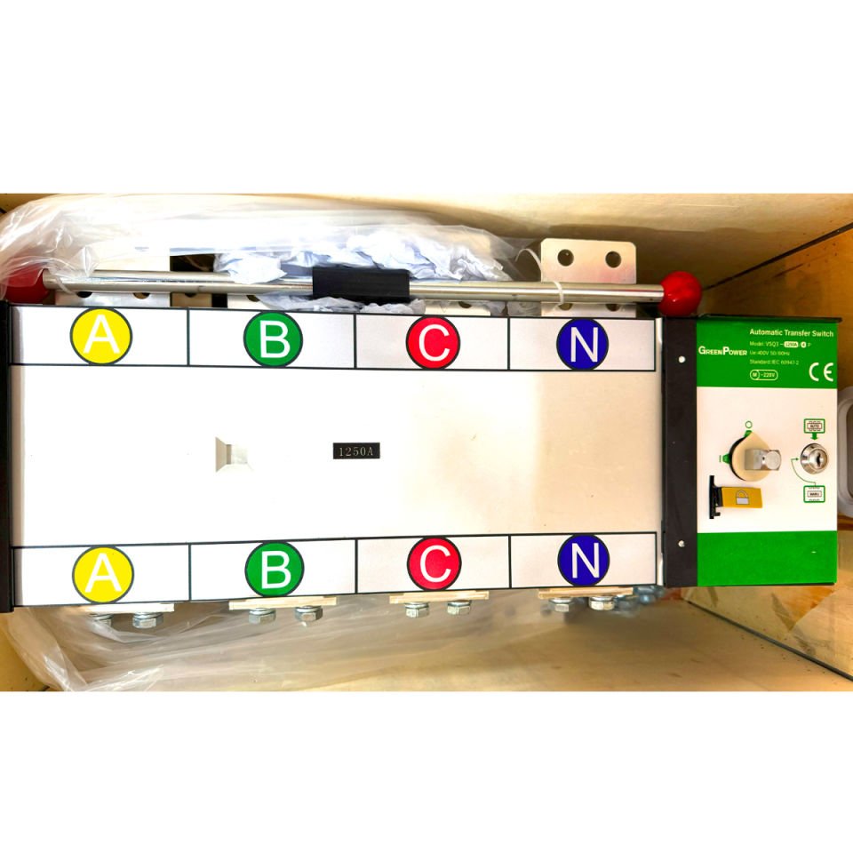 1250A ATS GREEN POWER 4 KUTUP AUTOMATIC TRANSFER SWITCH