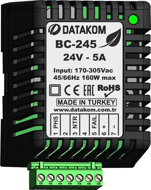 DATAKOM BC245 Akü Şarj Cihazı Plastik Kasa