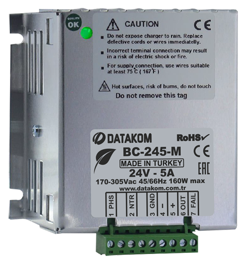 DATAKOM BC245-M Akü Şarj Cihazı Metal Kasa