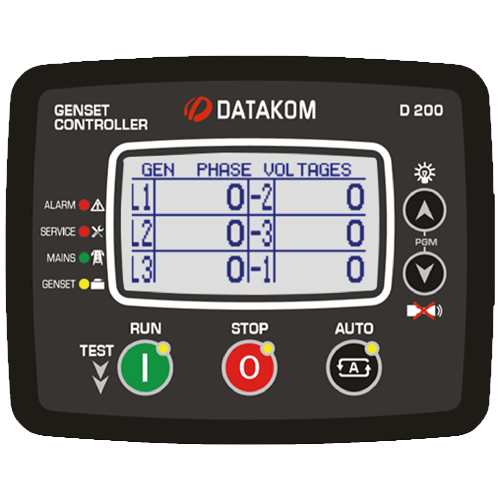 DATAKOM D200 MK2 with J1939 Jeneratör Kontrol Cihazı