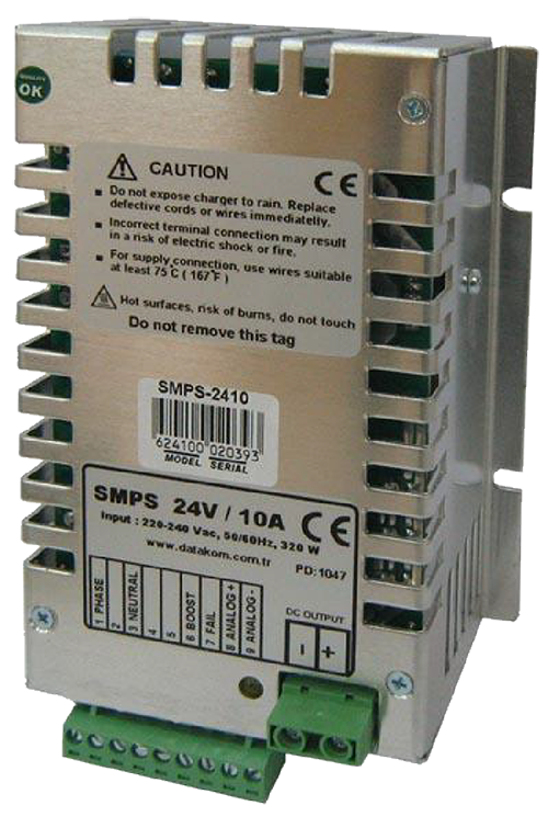 DATAKOM SMPS2410 24V 10A Akü Şarj Cihazı Metal Kasa