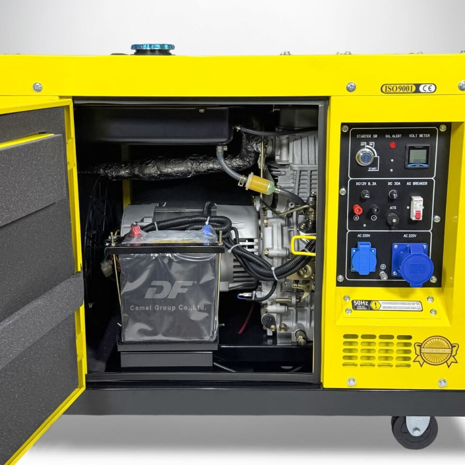 YDS12000ME KABİNLİ PORTATİF DİZEL JENERATÖR - 12 KVA MONOPHASE - Monofaze