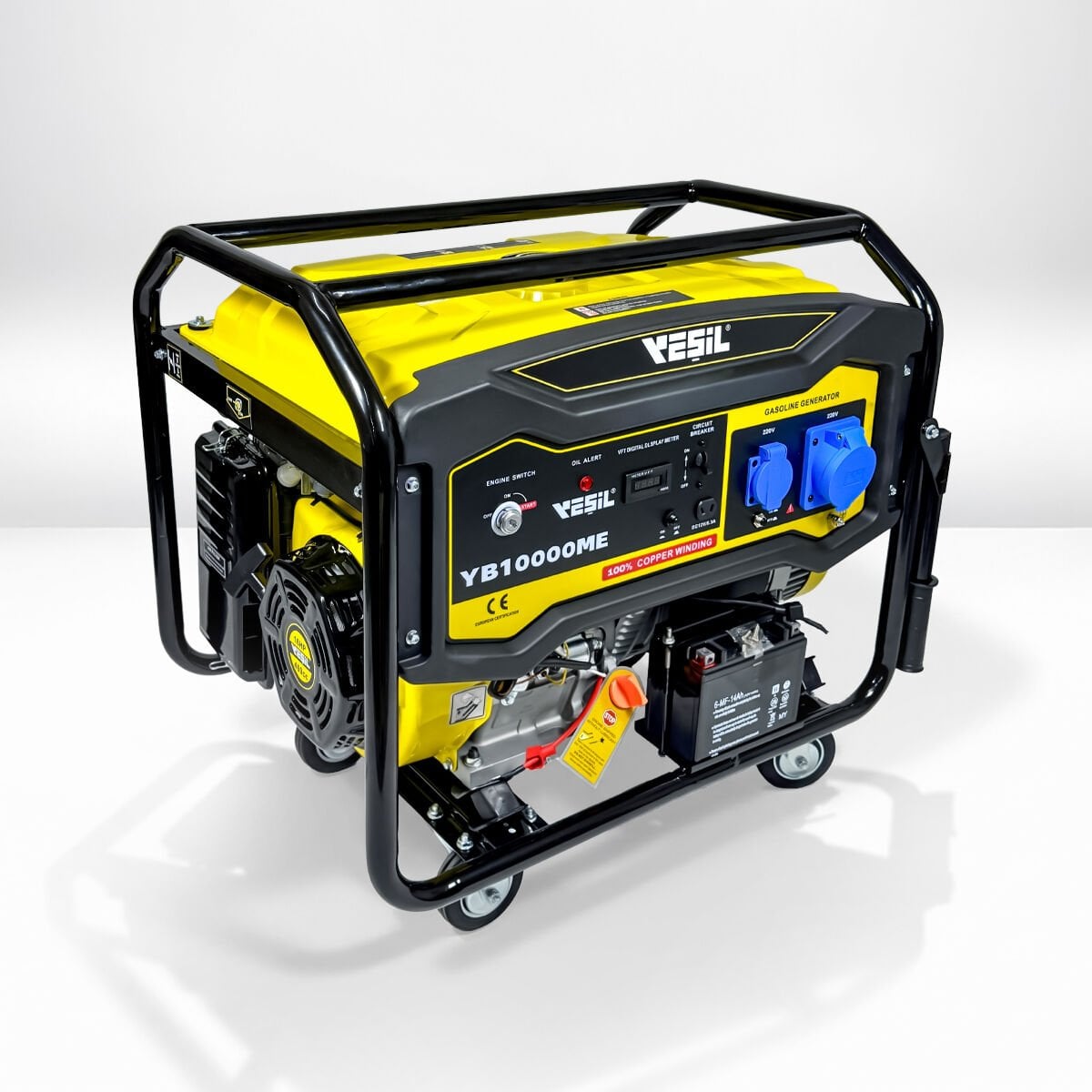 YB10000ME PORTATİF BENZİNLİ JENERATÖR - 10 KVA MONOPHASE - Monofaze