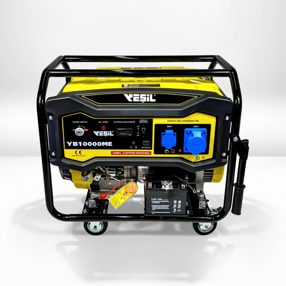 YB10000ME PORTATİF BENZİNLİ JENERATÖR - 10 KVA MONOPHASE - Monofaze