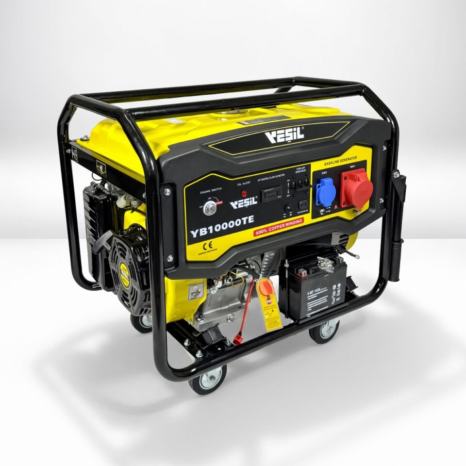 YB10000TE PORTATİF BENZİNLİ JENERATÖR - 10 KVA TRIPHASE - Trifaze