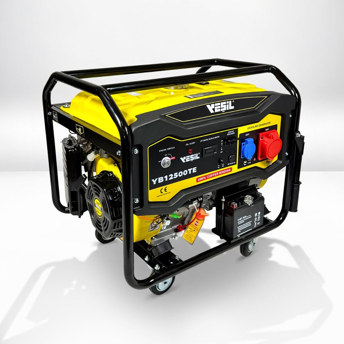 YB12500TE PORTATİF BENZİNLİ JENERATÖR - 12.5 KVA TRIPHASE - Trifaze