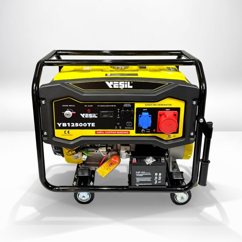 YB12500TE PORTATİF BENZİNLİ JENERATÖR - 12.5 KVA TRIPHASE - Trifaze