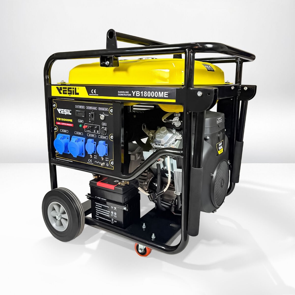 YB18000ME PORTATİF BENZİNLİ JENERATÖR - 18 KVA MONOPHASE - Monofaze