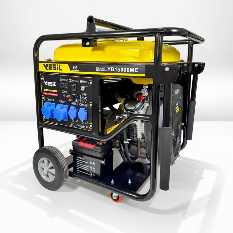 YB15000ME PORTATİF BENZİNLİ JENERATÖR - 15 KVA MONOPHASE - Monofaze