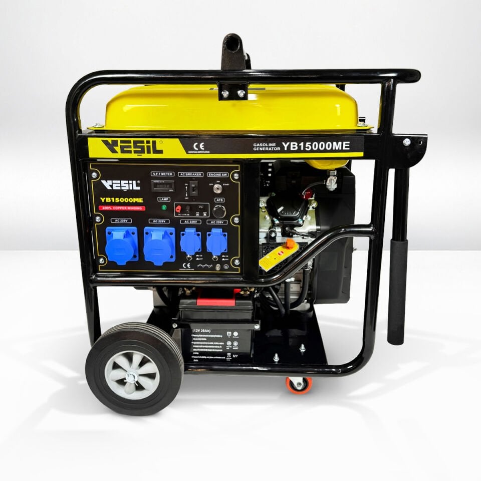 YB15000ME PORTATİF BENZİNLİ JENERATÖR - 15 KVA MONOPHASE - Monofaze